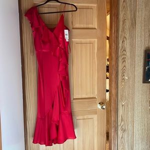 Never worn before red gown